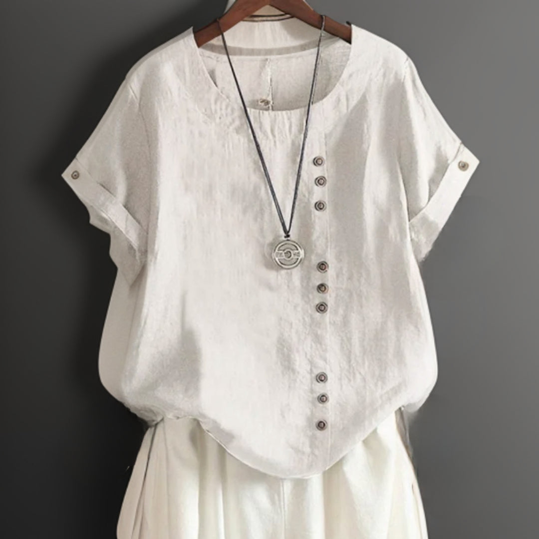 Anika | Button Detail Everyday Blouse