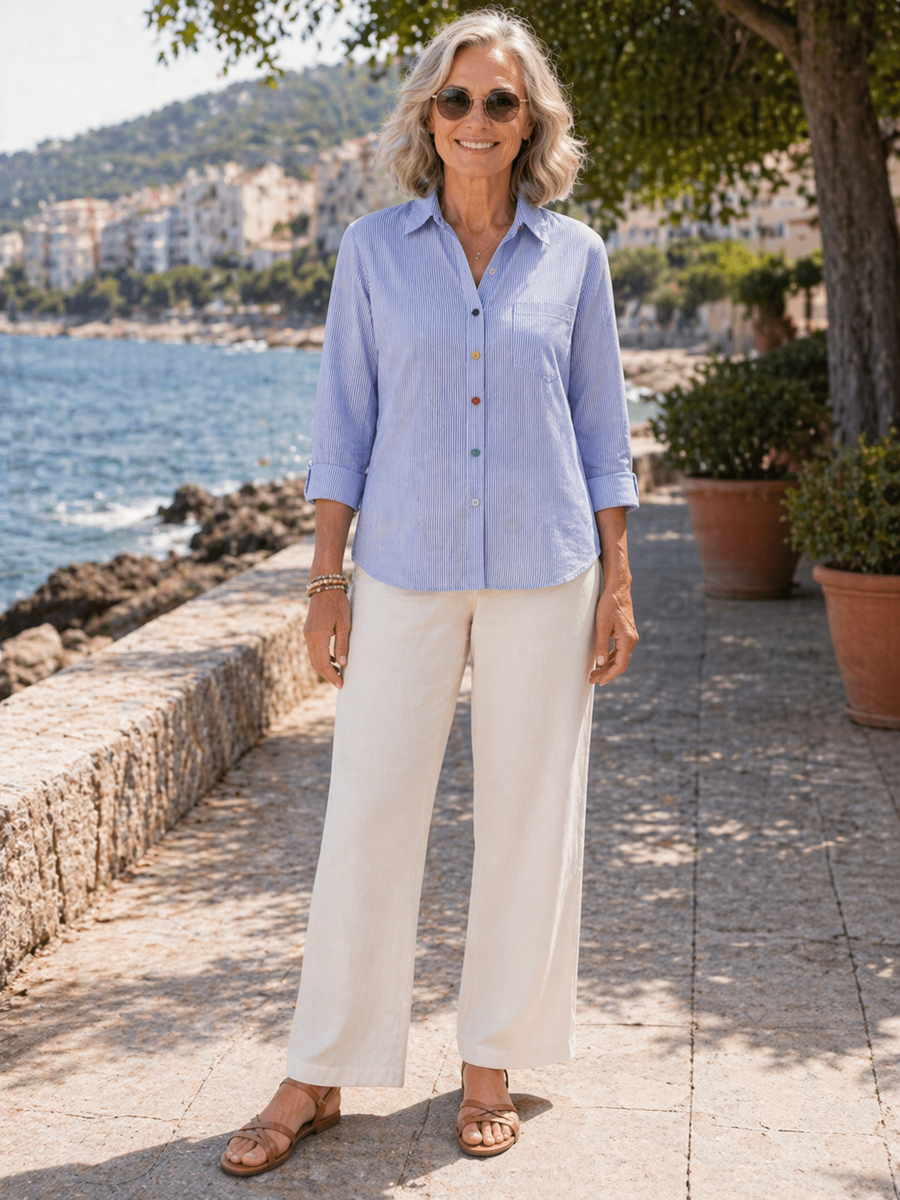 Clara | EasyCare Button Blouse