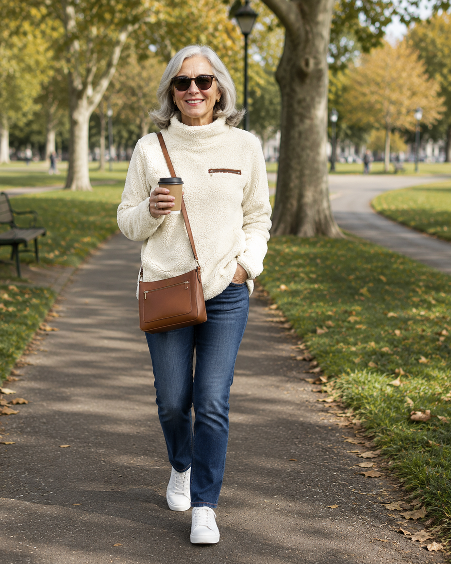 Lillian | Cozy Zip-Neck Pullover