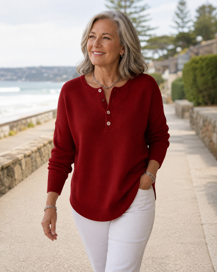 Isabelle | Button Knit