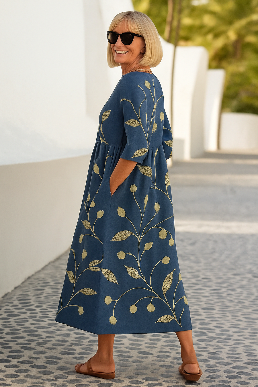 Eliza | Relaxed Midi Dress - Effortless Elegance, Daily Comfort