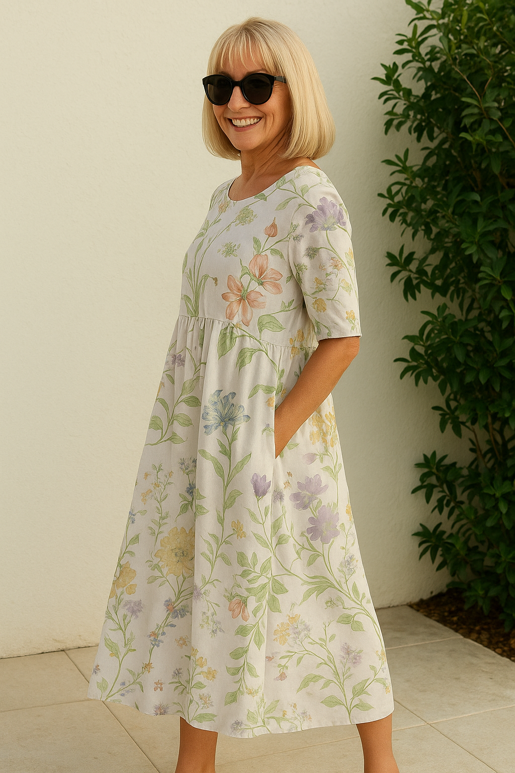 Eliza | Relaxed Midi Dress - Effortless Elegance, Daily Comfort