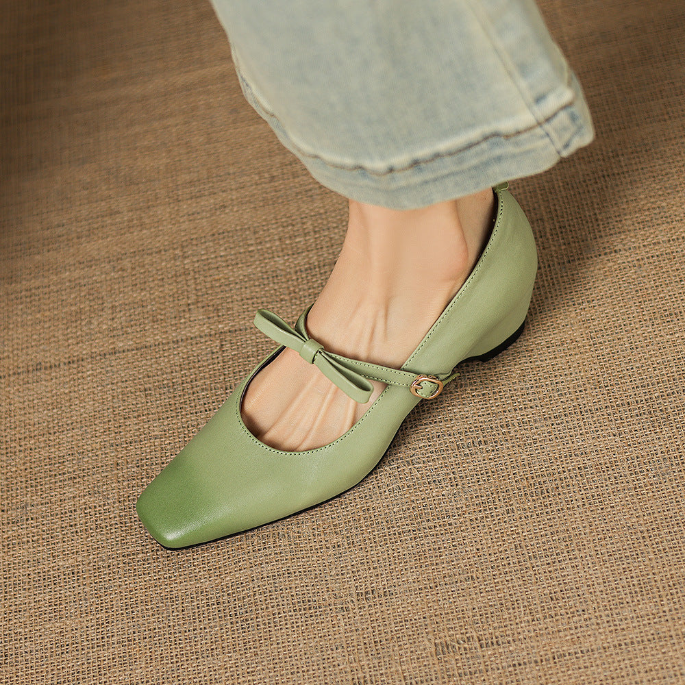 Rosalie Genuine Leather Mary Jane Pumps