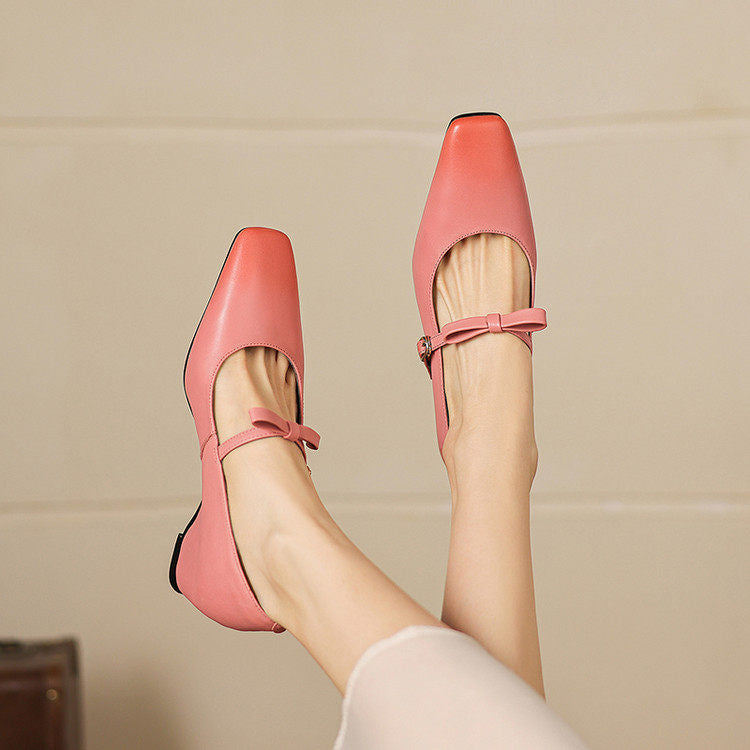 Rosalie Genuine Leather Mary Jane Pumps
