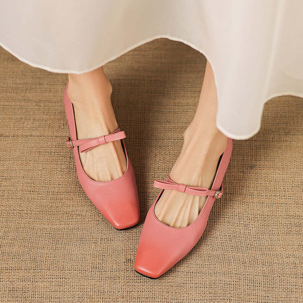 Rosalie Genuine Leather Mary Jane Pumps