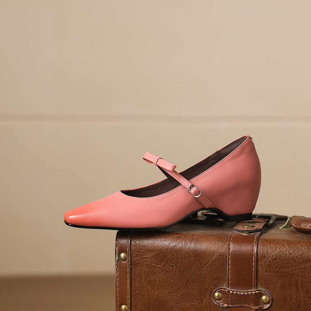 Rosalie Genuine Leather Mary Jane Pumps