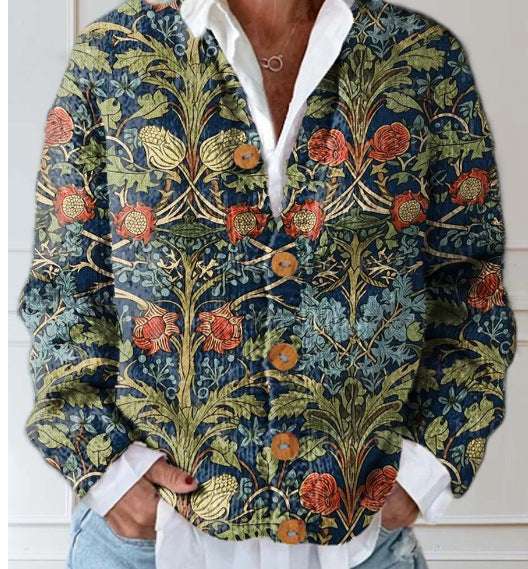 Rachel | Vintage Floral Cardigan Sweater