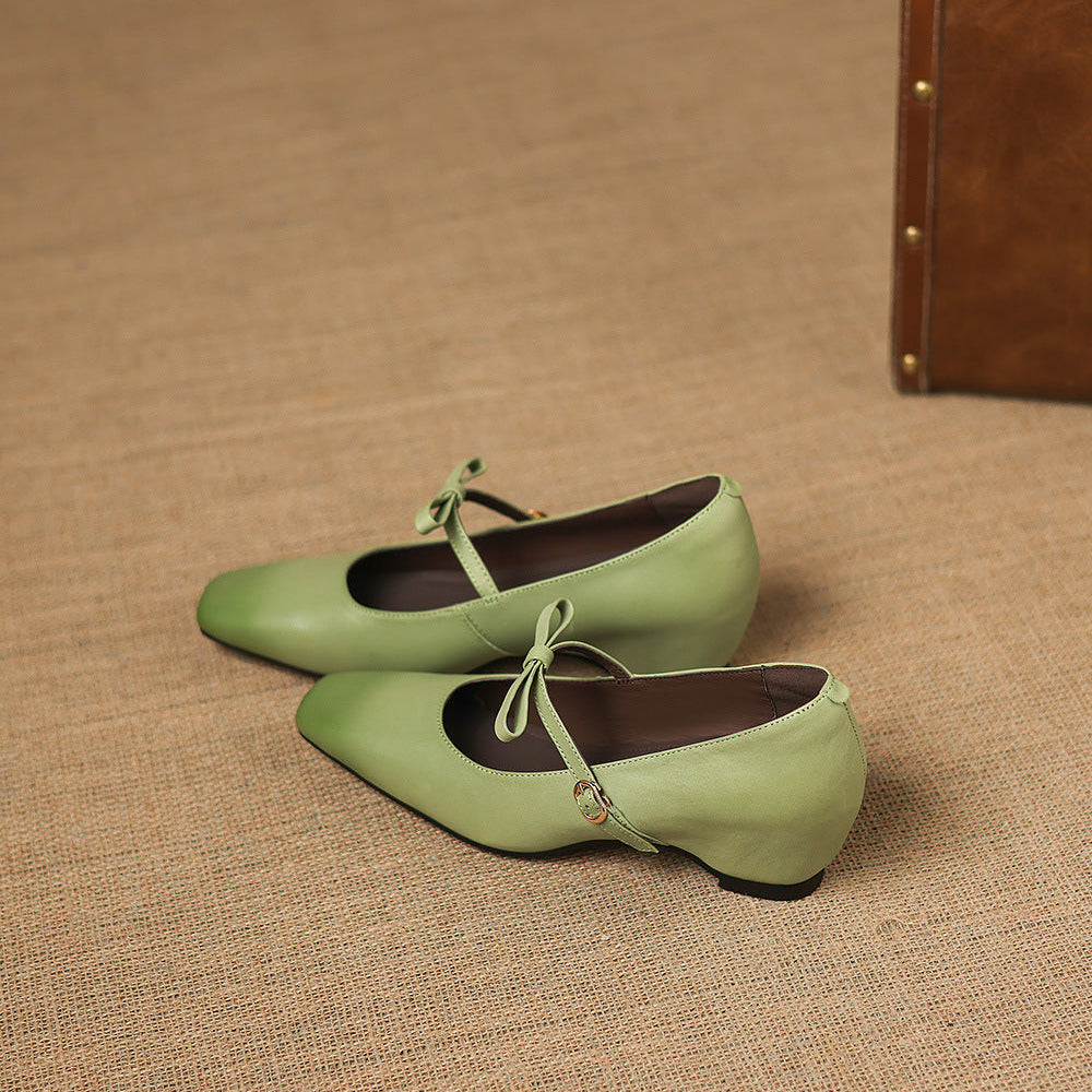 Rosalie Genuine Leather Mary Jane Pumps