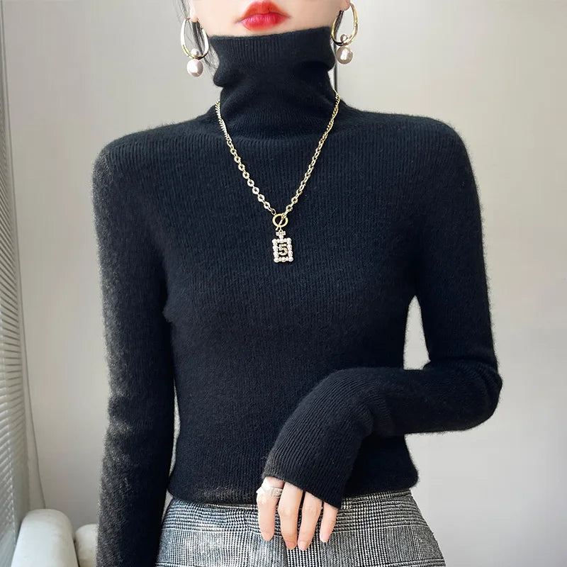 Lenie - Casual Turtleneck Sweater